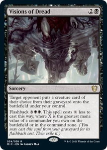 Visions of Dread - Commander: Innistrad: Midnight Hunt (MIC) #34 - Rare Magic: The Gathering Trading Card