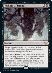Visions of Dread - Commander: Innistrad: Midnight Hunt (MIC) #34 - Rare Magic: The Gathering Trading Card