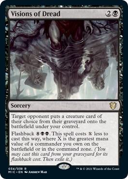 Visions of Dread trading card from Commander: Innistrad: Midnight Hunt Visions of Dread - Commander: Innistrad: Midnight Hunt Magic: The Gathering trading card