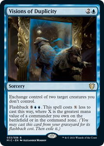 Visions of Duplicity - Commander: Innistrad: Midnight Hunt (MIC) #33 - Rare Magic: The Gathering Trading Card