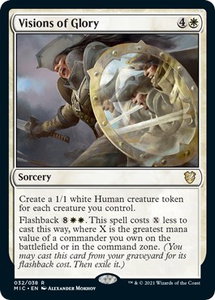 Visions of Glory - Commander: Innistrad: Midnight Hunt (MIC) #32 - Rare Magic: The Gathering Trading Card