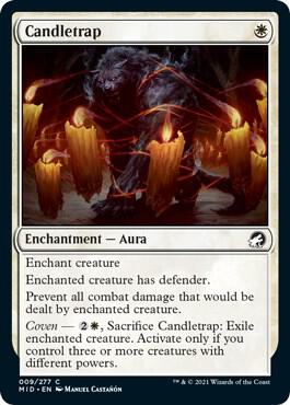 Candletrap trading card from Innistrad: Midnight Hunt Candletrap - Innistrad: Midnight Hunt Magic: The Gathering trading card