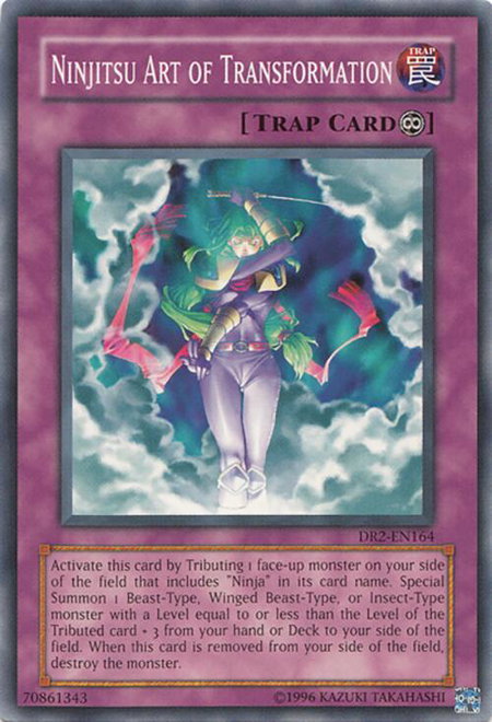 Ninjitsu Art of Transformation trading card from Dark Revelation Volume 2 Ninjitsu Art of Transformation - Dark Revelation Volume 2 YuGiOh trading card