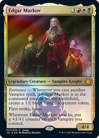 Edgar Markov - Judge Promos (JDG) #3 - Promo Magic: The Gathering Trading Card