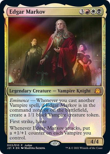 Edgar Markov trading card from Judge Promos Edgar Markov - Judge Promos Magic: The Gathering trading card