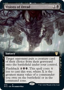 Visions of Dread (Extended Art) - Commander: Innistrad: Midnight Hunt (MIC) #72 - Rare Magic: The Gathering Trading Card