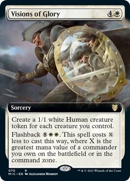 Visions of Glory (Extended Art) - Commander: Innistrad: Midnight Hunt Magic: The Gathering trading card