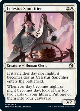 Celestus Sanctifier trading card from Innistrad: Midnight Hunt Celestus Sanctifier - Innistrad: Midnight Hunt Magic: The Gathering trading card