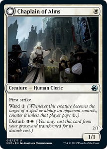 Chaplain of Alms - Innistrad: Midnight Hunt (MID) #13 - Uncommon Magic: The Gathering Trading Card