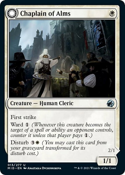 Chaplain of Alms - Innistrad: Midnight Hunt Magic: The Gathering trading card