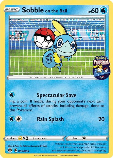 Sobble on the Ball - 005/005 (Pokemon Futsal) - Miscellaneous Cards & Products Pokémon trading card