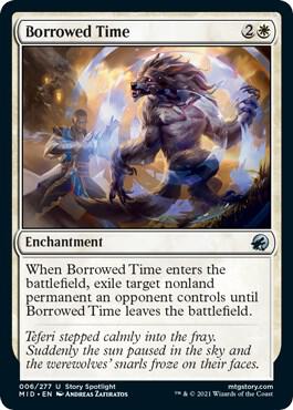 Borrowed Time trading card from Innistrad: Midnight Hunt Borrowed Time - Innistrad: Midnight Hunt Magic: The Gathering trading card