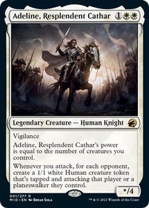 Adeline, Resplendent Cathar - Innistrad: Midnight Hunt (MID) #1 - Rare Magic: The Gathering Trading Card