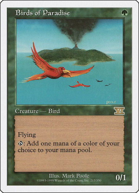 Birds of Paradise - Classic Sixth Edition Magic: The Gathering trading card