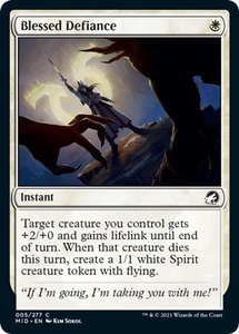 Blessed Defiance - Innistrad: Midnight Hunt (MID) #5 - Common Magic: The Gathering Trading Card