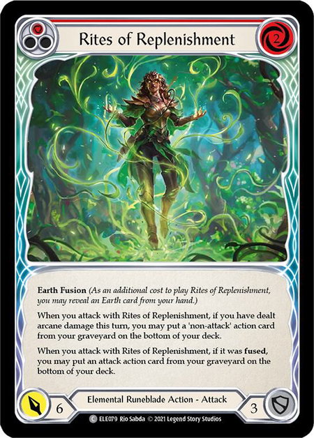 Rites of Replenishment (Red) trading card from Tales of Aria Rites of Replenishment (Red) - Tales of Aria Flesh and Blood trading card