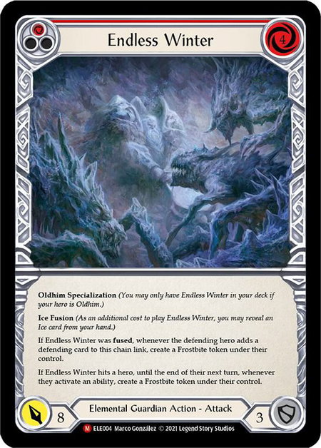 Endless Winter - Tales of Aria Flesh and Blood trading card