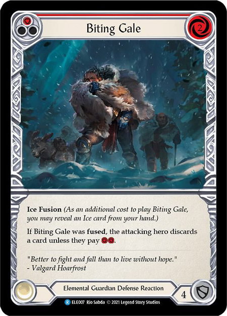 Biting Gale (Red) trading card from Tales of Aria Biting Gale (Red) - Tales of Aria Flesh and Blood trading card