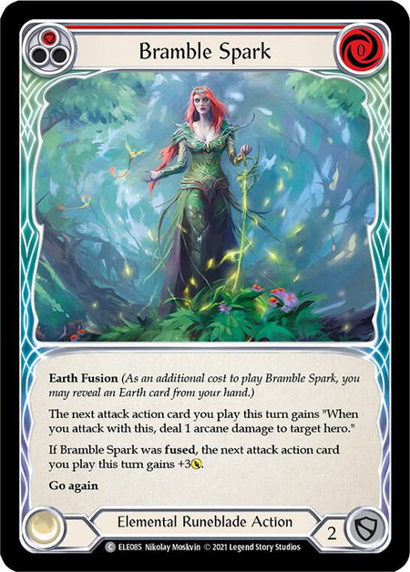 Bramble Spark (Red) trading card from Tales of Aria Bramble Spark (Red) - Tales of Aria Flesh and Blood trading card