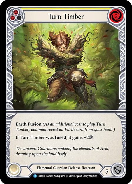 Turn Timber (Yellow) trading card from Tales of Aria Turn Timber (Yellow) - Tales of Aria Flesh and Blood trading card