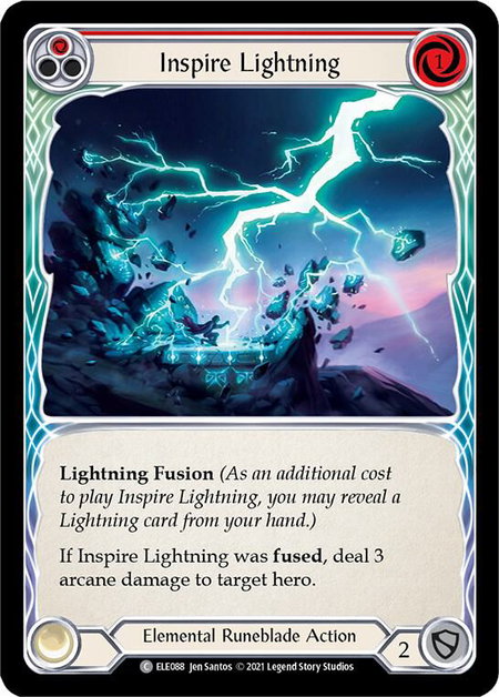 Inspire Lightning (Red) - Tales of Aria Flesh and Blood trading card