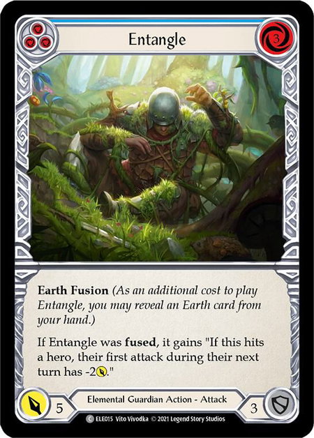 Entangle (Blue) trading card from Tales of Aria Entangle (Blue) - Tales of Aria Flesh and Blood trading card