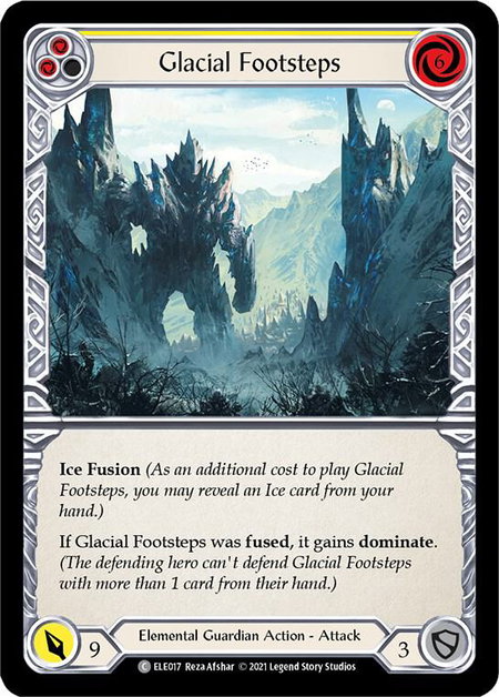 Glacial Footsteps (Yellow) - Tales of Aria Flesh and Blood trading card