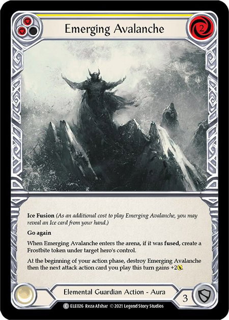 Emerging Avalanche (Yellow) - Tales of Aria Flesh and Blood trading card