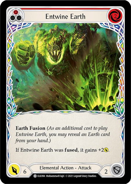 Entwine Earth (Red) trading card from Tales of Aria Entwine Earth (Red) - Tales of Aria Flesh and Blood trading card