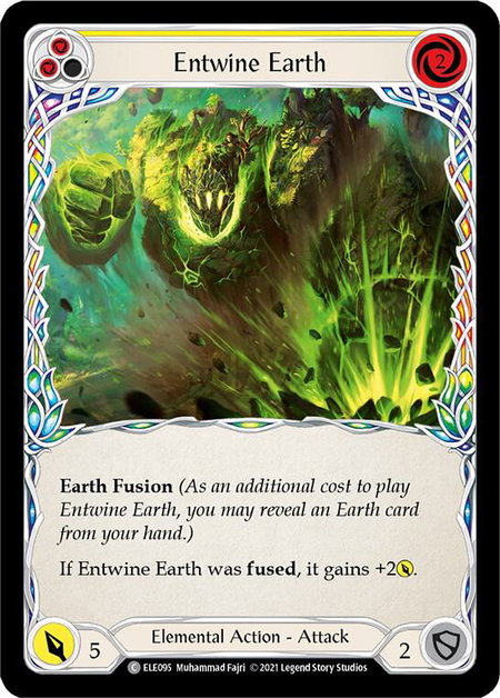 Entwine Earth (Yellow) trading card from Tales of Aria Entwine Earth (Yellow) - Tales of Aria Flesh and Blood trading card