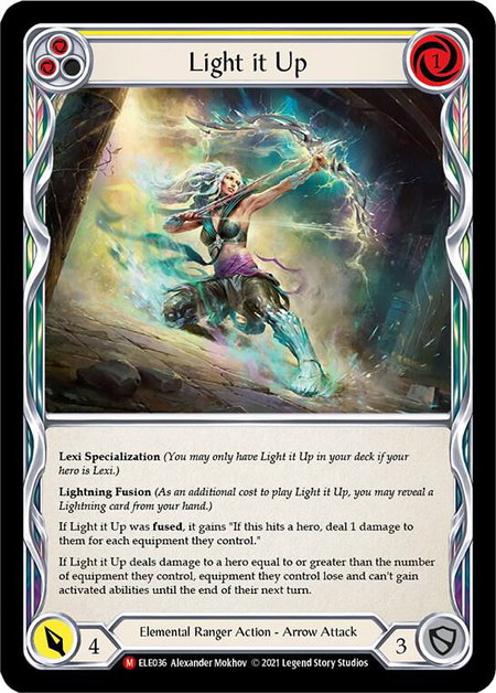 Light it Up trading card from Tales of Aria Light it Up - Tales of Aria Flesh and Blood trading card