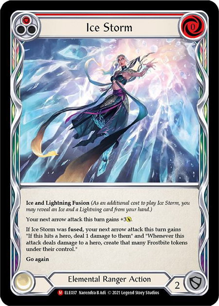 Ice Storm trading card from Tales of Aria Ice Storm - Tales of Aria Flesh and Blood trading card
