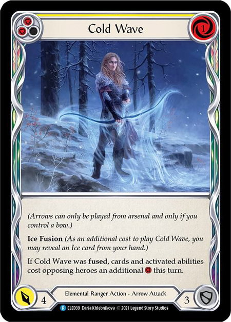 Cold Wave (Yellow) - Tales of Aria Flesh and Blood trading card