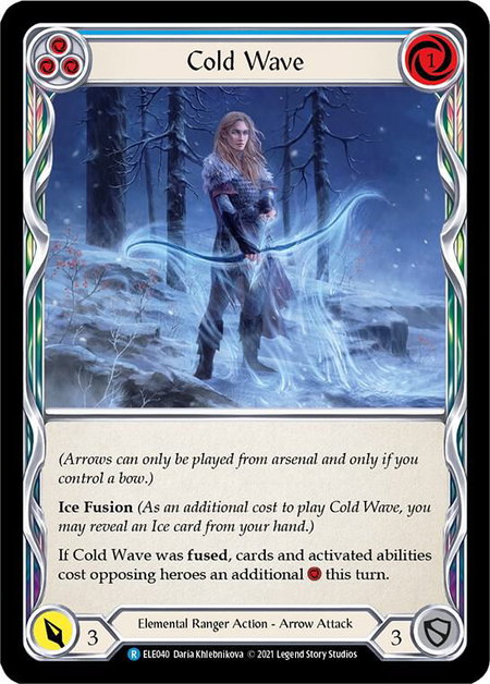 Cold Wave (Blue) trading card from Tales of Aria Cold Wave (Blue) - Tales of Aria Flesh and Blood trading card