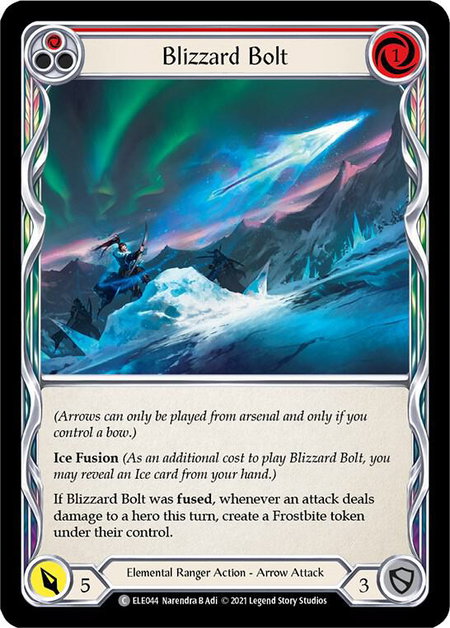 Blizzard Bolt (Red) - Tales of Aria Flesh and Blood trading card