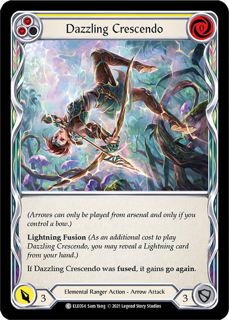 Dazzling Crescendo (Yellow) trading card from Tales of Aria Dazzling Crescendo (Yellow) - Tales of Aria Flesh and Blood trading card