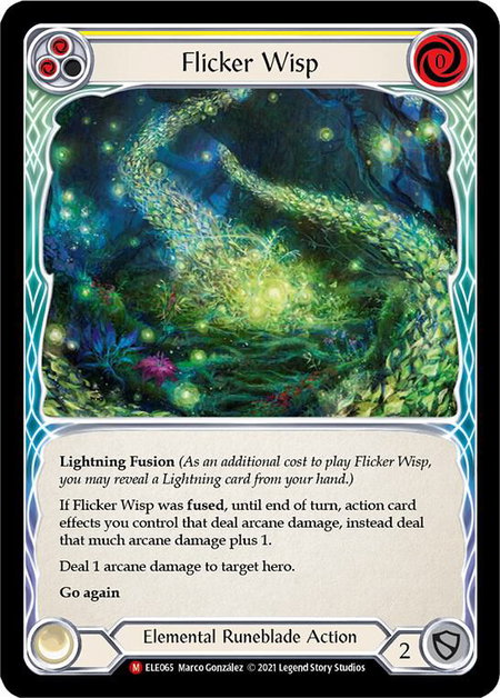 Flicker Wisp - Tales of Aria Flesh and Blood trading card
