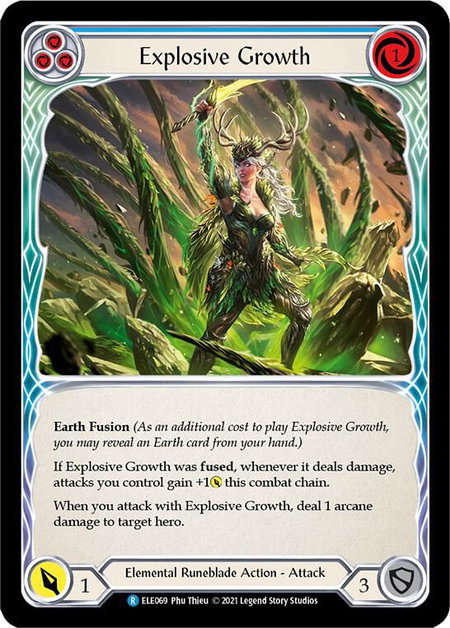 Explosive Growth (Blue) - Tales of Aria Flesh and Blood trading card