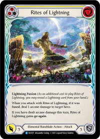 Rites of Lightning (Yellow) - Tales of Aria (ELE) #ELE071 - Rare Flesh and Blood Trading Card
