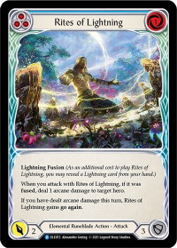 Rites of Lightning (Blue) - Tales of Aria (ELE) #ELE072 - Rare Flesh and Blood Trading Card