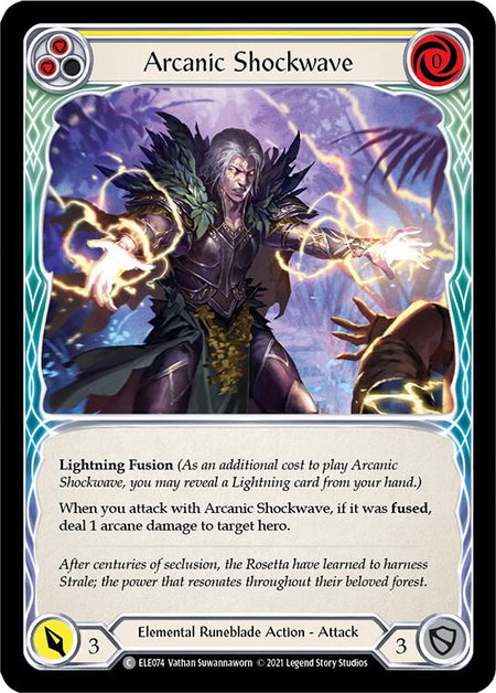 Arcanic Shockwave (Yellow) trading card from Tales of Aria Arcanic Shockwave (Yellow) - Tales of Aria Flesh and Blood trading card