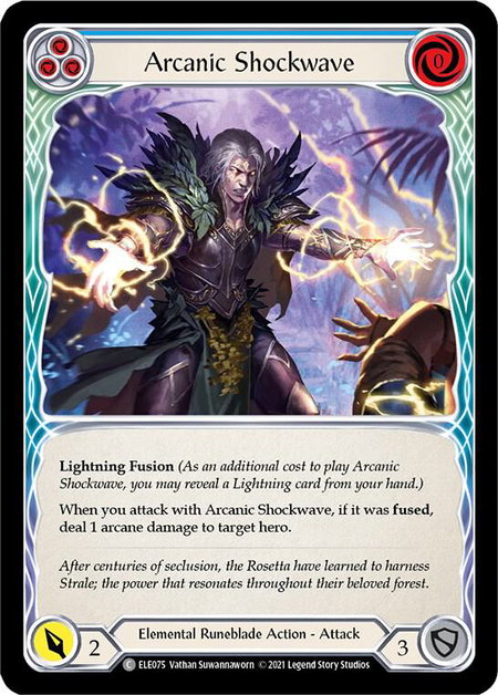 Arcanic Shockwave (Blue) trading card from Tales of Aria Arcanic Shockwave (Blue) - Tales of Aria Flesh and Blood trading card