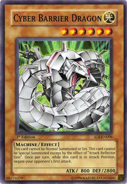 Cyber Barrier Dragon trading card from Shadow of Infinity Cyber Barrier Dragon - Shadow of Infinity YuGiOh trading card