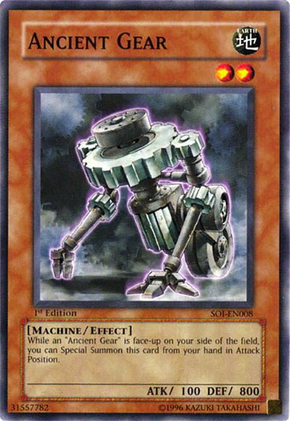 Ancient Gear trading card from Shadow of Infinity Ancient Gear - Shadow of Infinity YuGiOh trading card