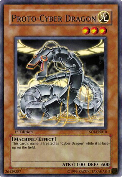 Proto-Cyber Dragon trading card from Shadow of Infinity Proto-Cyber Dragon - Shadow of Infinity YuGiOh trading card