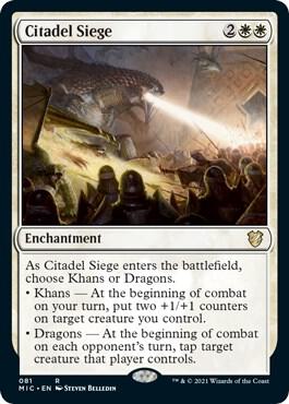 Citadel Siege trading card from Commander: Innistrad: Midnight Hunt Citadel Siege - Commander: Innistrad: Midnight Hunt Magic: The Gathering trading card