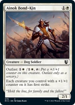Ainok Bond-Kin trading card from Commander: Innistrad: Midnight Hunt Ainok Bond-Kin - Commander: Innistrad: Midnight Hunt Magic: The Gathering trading card
