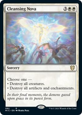 Cleansing Nova trading card from Commander: Innistrad: Midnight Hunt Cleansing Nova - Commander: Innistrad: Midnight Hunt Magic: The Gathering trading card