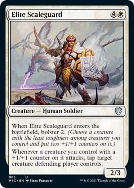 Elite Scaleguard trading card from Commander: Innistrad: Midnight Hunt Elite Scaleguard - Commander: Innistrad: Midnight Hunt Magic: The Gathering trading card
