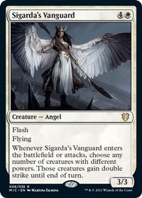 Sigarda's Vanguard - Commander: Innistrad: Midnight Hunt (MIC) #8 - Rare Magic: The Gathering Trading Card